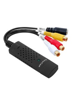Buy USB 2.0 Video Capture Card Adapter With Audio For PS/XBOX 360/AV/VHS/DVT/CCTV Black/White/Red in Egypt