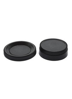 Buy 2-Piece Body Cap And Rear Lens Cover Set Black in Saudi Arabia