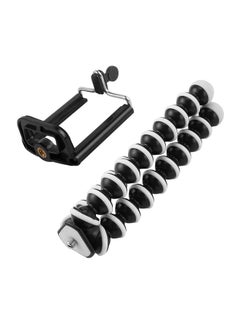 Buy Octopus-Shaped Tripod Stand Mount With Clip Black/White in UAE