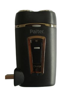 Buy Double Headed Rechargeable Mini Shaver Black/Gold in UAE