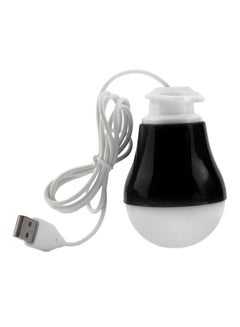 Buy Portable LED Bulb USB Light Reading Lamp White/Black in Saudi Arabia