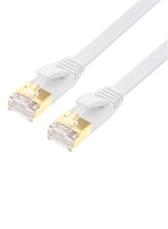 Buy CAT 7 Ultra Thin Flat Networking Cable White in Saudi Arabia