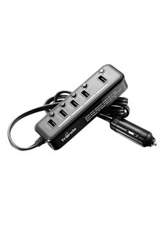 Buy 5-Port USB Car Charger Black in UAE