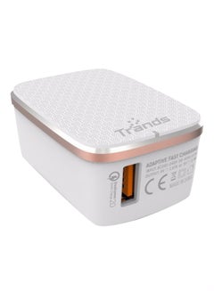 Buy 2.0 USB Travel Charger With Micro USB Cable White/Rose Gold/Silver in UAE