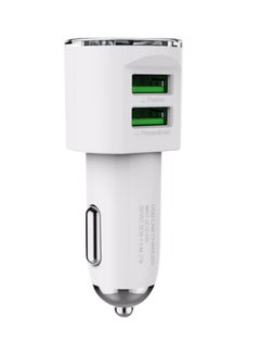 Buy Dual USB 2.0 Car Charger White in UAE