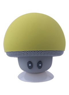 Buy Mini Mushroom Bluetooth Wireless Speaker With Mic Yellow/Grey in UAE