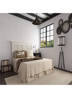 Shop Generic 10 Piece 3d Foam Bricks Wallpaper Set White Online In Dubai Abu Dhabi And All Uae