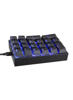 Buy K23 Wired Numeric Keyboard Black/Blue in Saudi Arabia