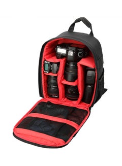 اشتري حقيبة ظهر من النايلون لكاميرا DSLR مع غطاء مقاوم للأمطار أسود في الامارات
