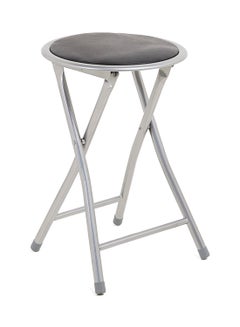 Buy Folding Stool Silver/Black in Saudi Arabia