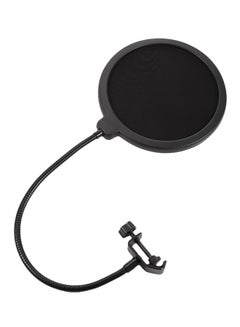 Buy Double Layer Microphone Pop Filter Black in UAE