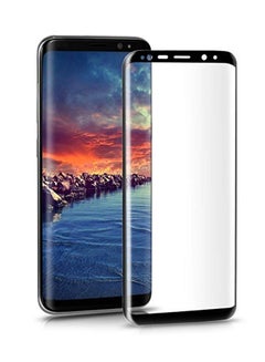 Buy Tempered Glass Screen Protector For Samsung Galaxy S8 Plus Black/Clear in Saudi Arabia
