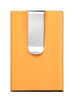 Buy Aluminium Alloy Business Card Holder Orange in Saudi Arabia