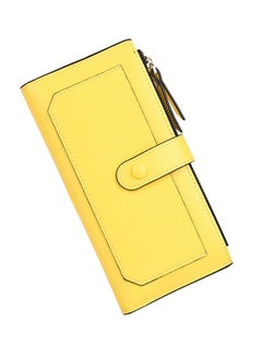 Buy Multifunctional Leather Wallet Yellow in UAE