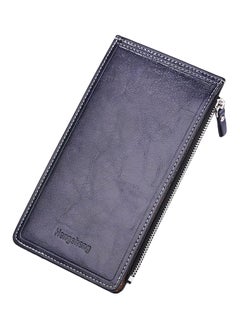 Buy Multifunctional Leather Wallet Dark Blue in UAE