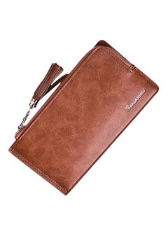 Buy Multifunctional Leather Wallet Brown in UAE