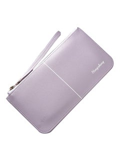 Buy Multifunctional Leather Wallet Light Purple in UAE