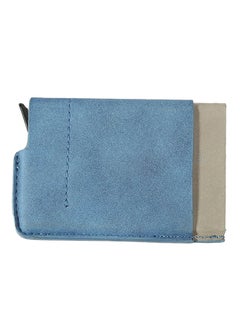 Buy Multifunctional Leather Wallet Blue in Saudi Arabia