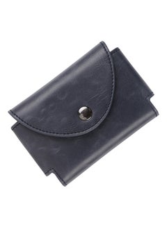 Buy Multifunctional Leather Wallet Blue in Saudi Arabia