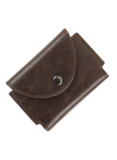 Buy Multifunctional Leather Wallet Brown in UAE