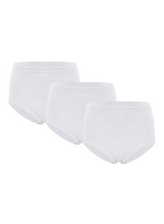 Buy Pack Of 3 Cotton Briefs BY1818LW White in UAE