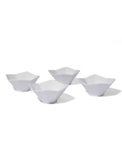 Buy 4-Piece Diamante Bowl Set White 11 x 5cm in UAE