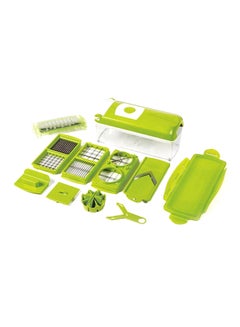 Buy Vegetable And Fruit Cutter Set Green/White in UAE