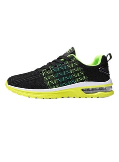 Buy Lace-Up Trainers Black/Green in Saudi Arabia