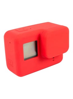Buy Protective Case Cover With Lens Cap For GoPro Hero 5 Action Camera Red in UAE