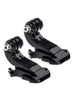 Buy 2-Piece J Shaped Hook Buckle Fixture For GoPro Hero Action Camera Set Black in Saudi Arabia