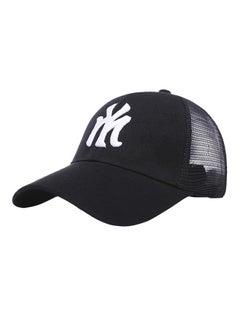 Buy NY Embroidery Summer Mesh Snapback Hat Black in Saudi Arabia