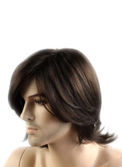 Buy Medium Hair Wig Dark Brown 10inch in UAE