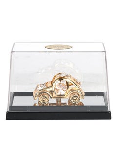 Buy Crystal Studded Car Showpiece Gold/Clear 12.5x8.5x6.5centimeter in Saudi Arabia