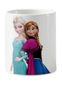 اشتري قدح برسمة شخصية إلسا وآنا من فيلم  Frozen أبيض في السعودية