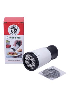 Buy Stainless Steel Cheese Mill White/Black 8x17.5x8centimeter in Saudi Arabia