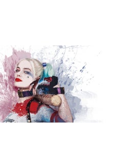 Buy Harley Quinn Art Wall Art Canvas Print Multicolour 50x31x3.5cm in UAE