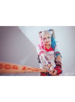 Buy Harley Quinn Cosplay Wall Art Canvas Print Multicolour 50x33x3.5cm in UAE