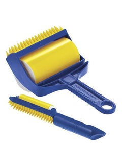 Buy Sticky Picker Cleaner Lint Roller Blue/Yellow 17.5x17.5x6cm in Saudi Arabia