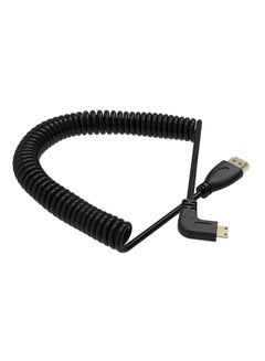 Buy Mini HDMI To HDMI Male Extension Cable Black in Saudi Arabia