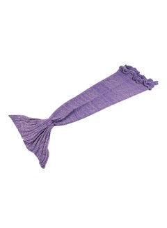 Buy Crochet Mermaid Tail Blanket Cotton Purple in Saudi Arabia