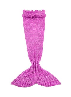 Buy Crochet Mermaid Tail Blanket Cotton Pink Twin/Single in Saudi Arabia