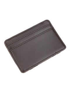 Buy PU Leather Card Case Brown in Saudi Arabia