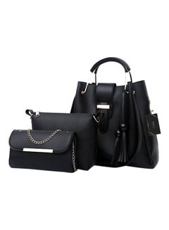 Buy 3 Piece Composite Bag Set Black in Saudi Arabia