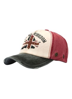 اشتري قبعة هيب بوب بيسبول بتصميم صليب ونجوم أسود/بيج/أحمر في الامارات