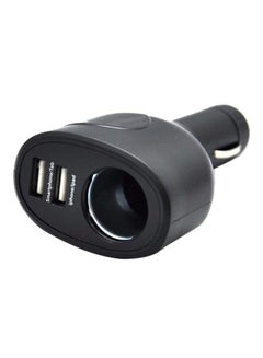 Buy 2-Port USB Car Charger Black in UAE