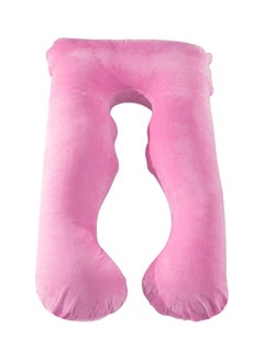 Buy U-Shaped Pregnancy Pillow Cotton Pink 145x80x25centimeter in UAE