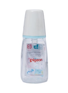 Buy Plastic Feeding Bottle, 120 mL - Clear/White/Blue in Saudi Arabia