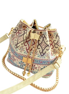 Buy Chain Detailed Bucket Bag Yellow in UAE