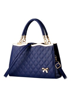 Buy Leather Shoulder Bag Blue in Saudi Arabia