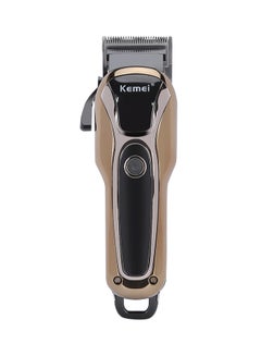 Buy Rechargeable Electric Hair Trimmer With Comb Km - 1990 Black and Golden in Saudi Arabia